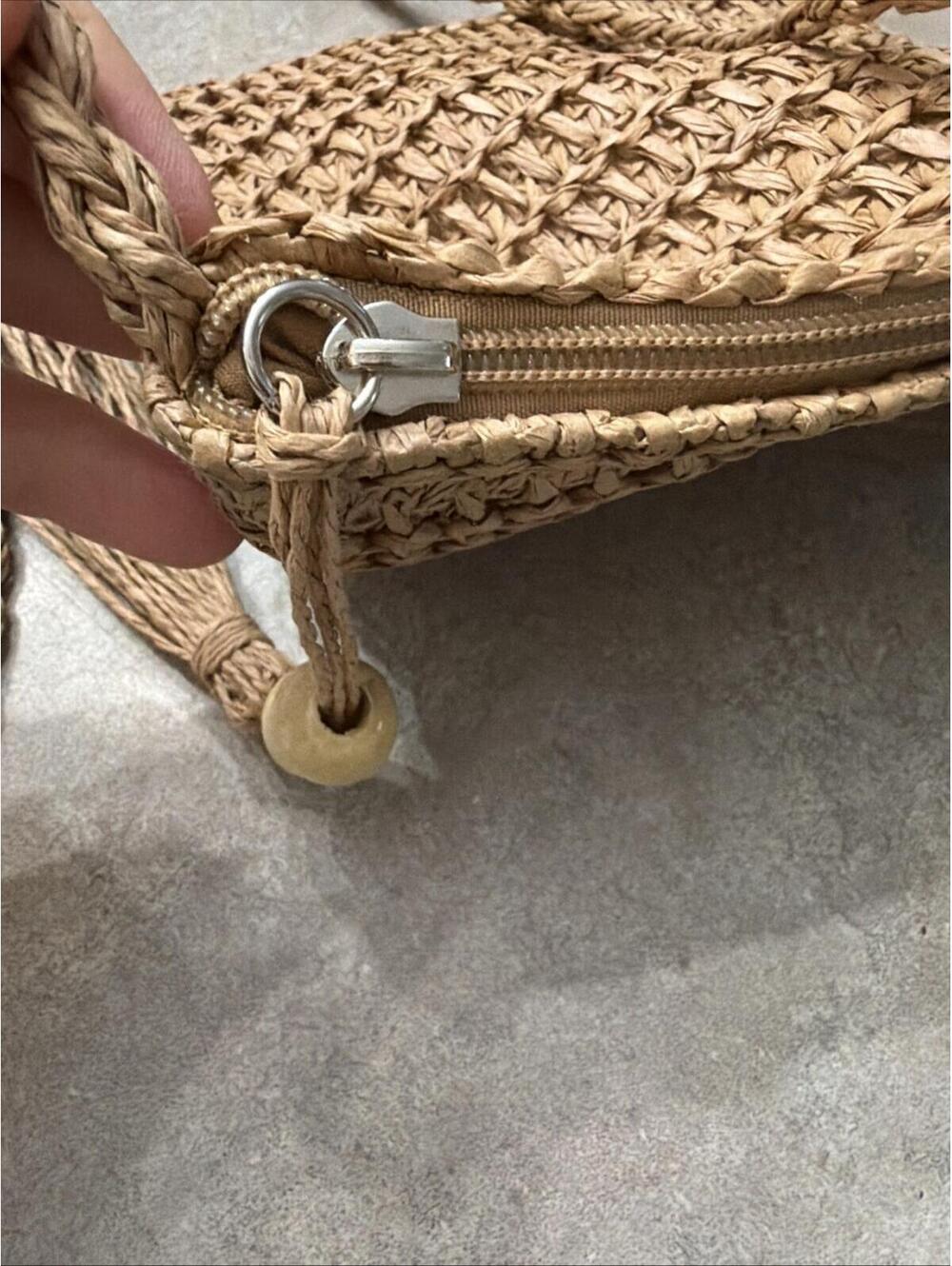 KissSea Grass Straw Purse Crossbody Bag Coastal Sustainable Boho Beachy New - Picture 6 of 8